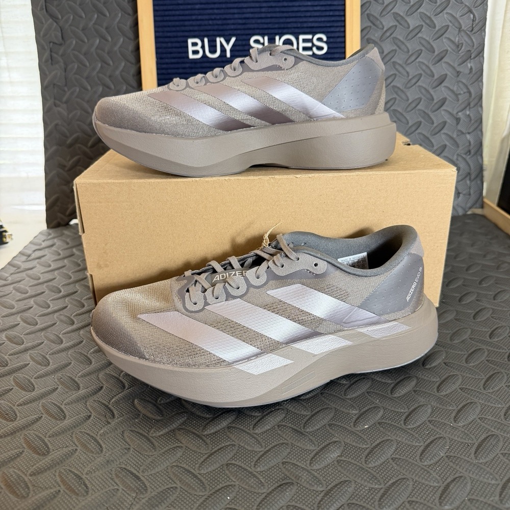 Adidas Adizero Evo SL Running Athletic Shoes Mens Size 8 Charcoal Aurora Coffee